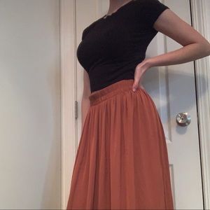 Orange Maxi Skirt